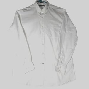 Tommy Hilfiger White stretch poplin shirt Button down Oxford L regular Chest 48"